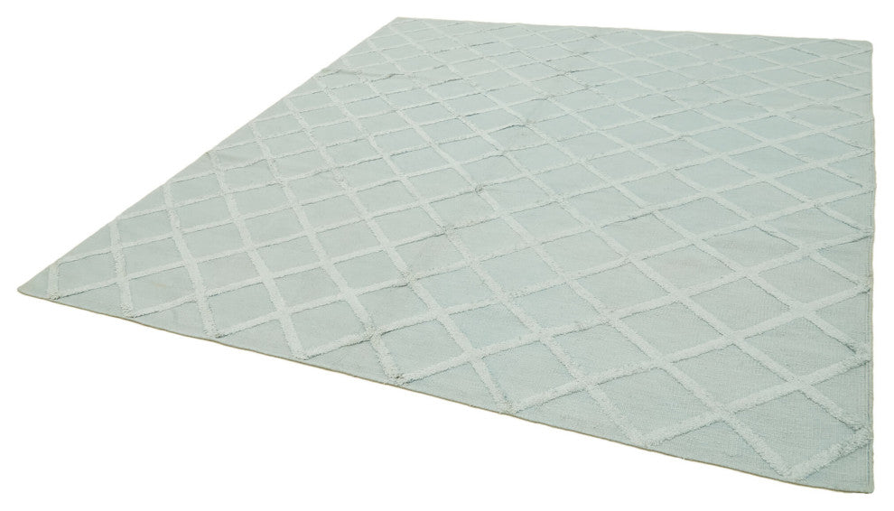 Rug N Carpet - Handwoven Modern Design 8' 0'' x 10' 0'' Wool Flatweave Kilim Rug