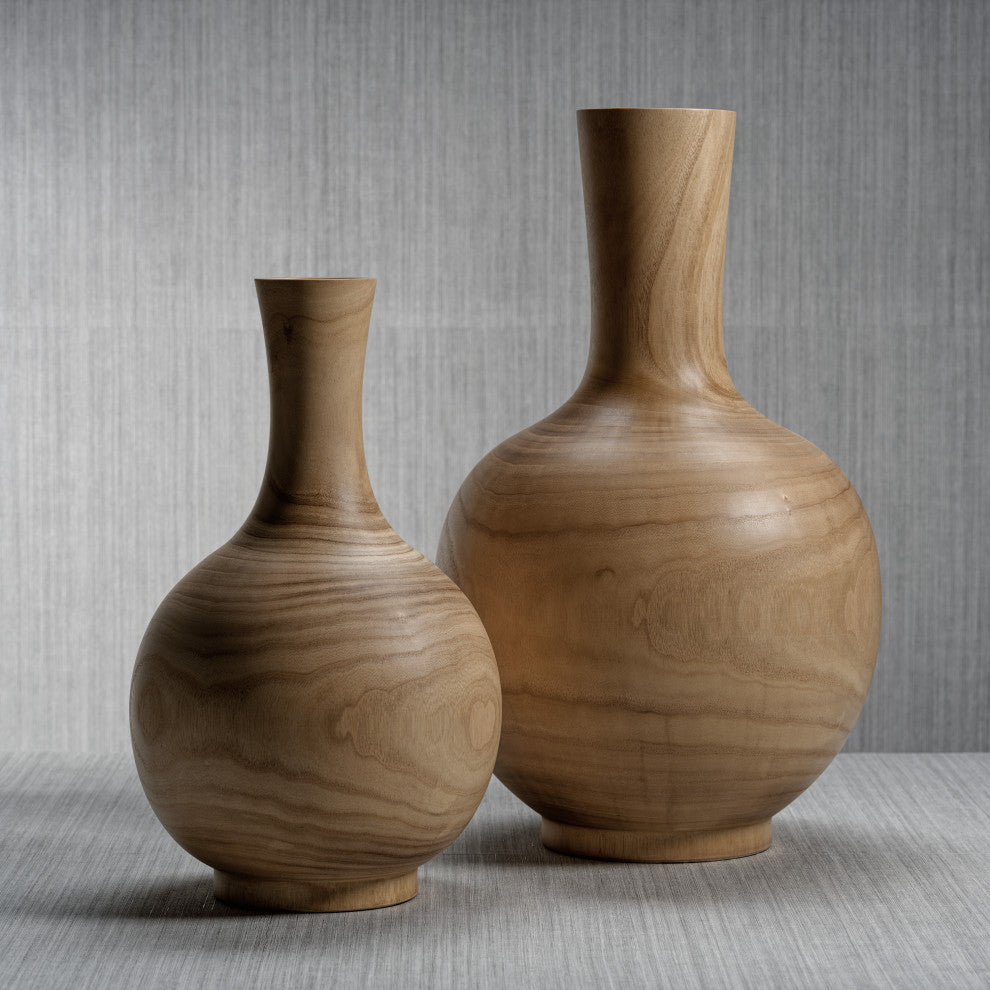 Alicante Paulownia Wood Vase, Small