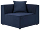 Saybrook Outdoor Patio Upholstered Sectional Sofa Corner Chair Navy