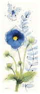 "Independent Blooms Blue V" Digital Paper Print by Shirley Novak, 22"x52"