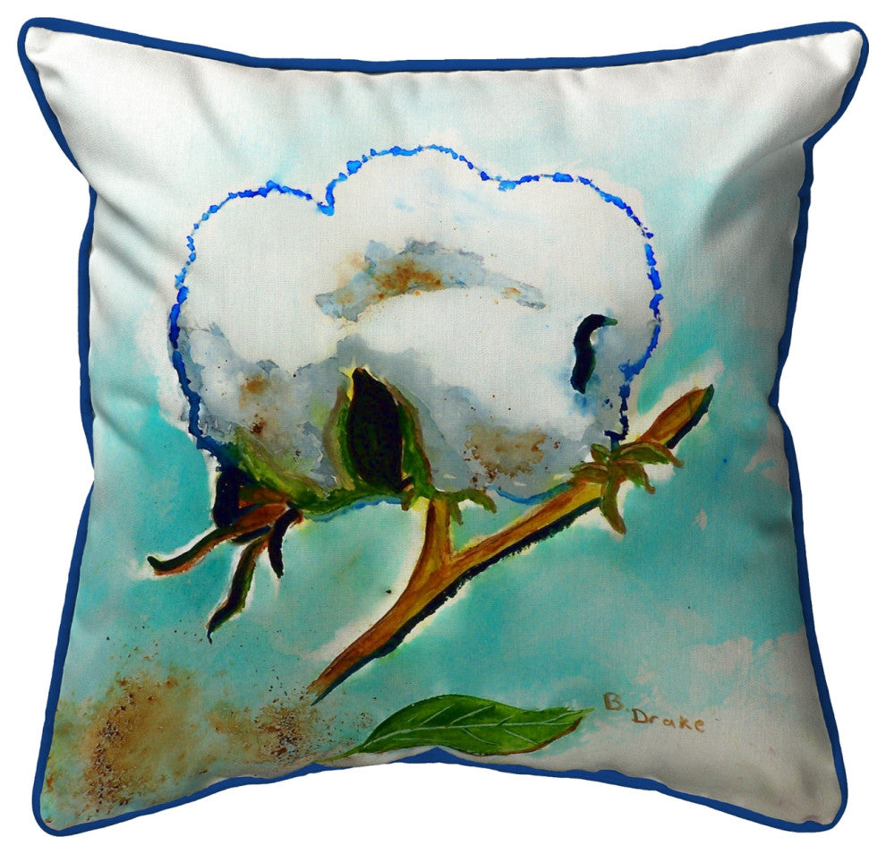 Betsy Drake Cottonball Large Indoor/Outdoor Pillow 18x18
