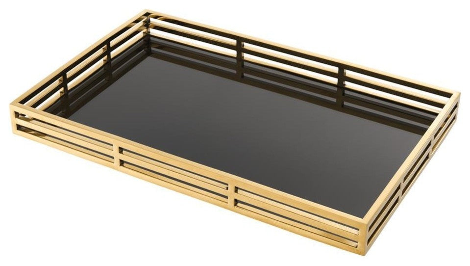 Black and Gold Serving Tray | Eichholtz Giacomo