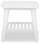 Modern Nightstand With Shelf and Drawer, White