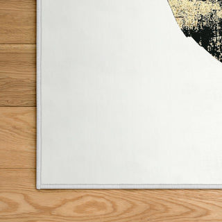 Sleek Shapes I Abstract Art Area Rug, 5'x7.5'