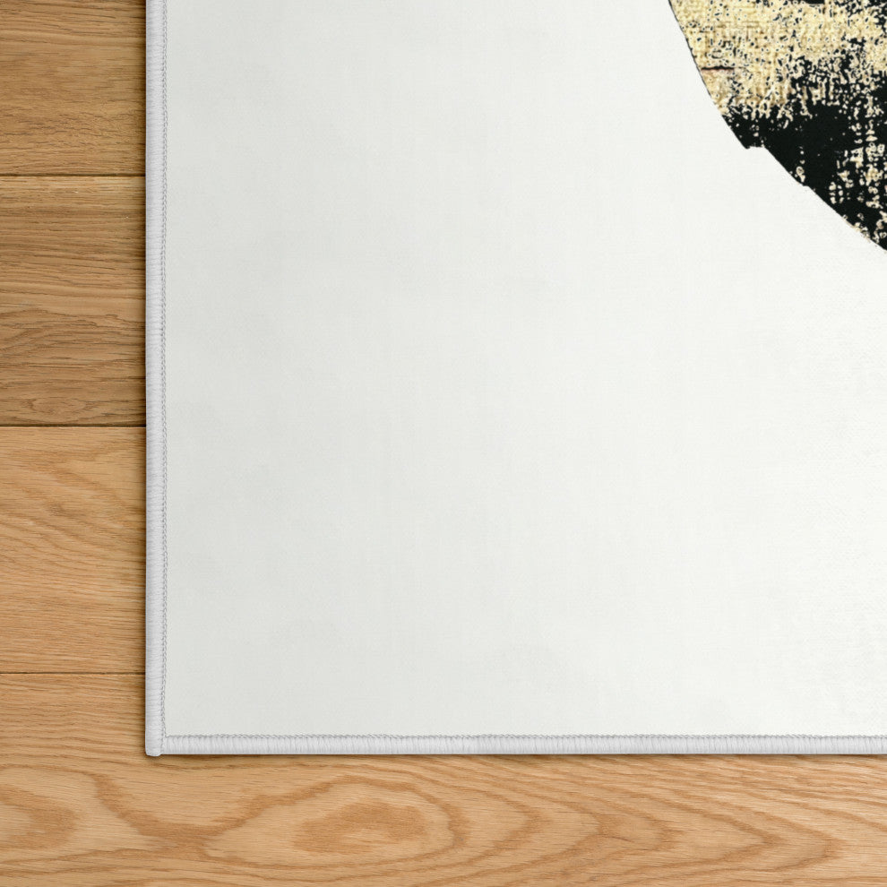 Sleek Shapes I Abstract Art Area Rug, 5'x7.5'