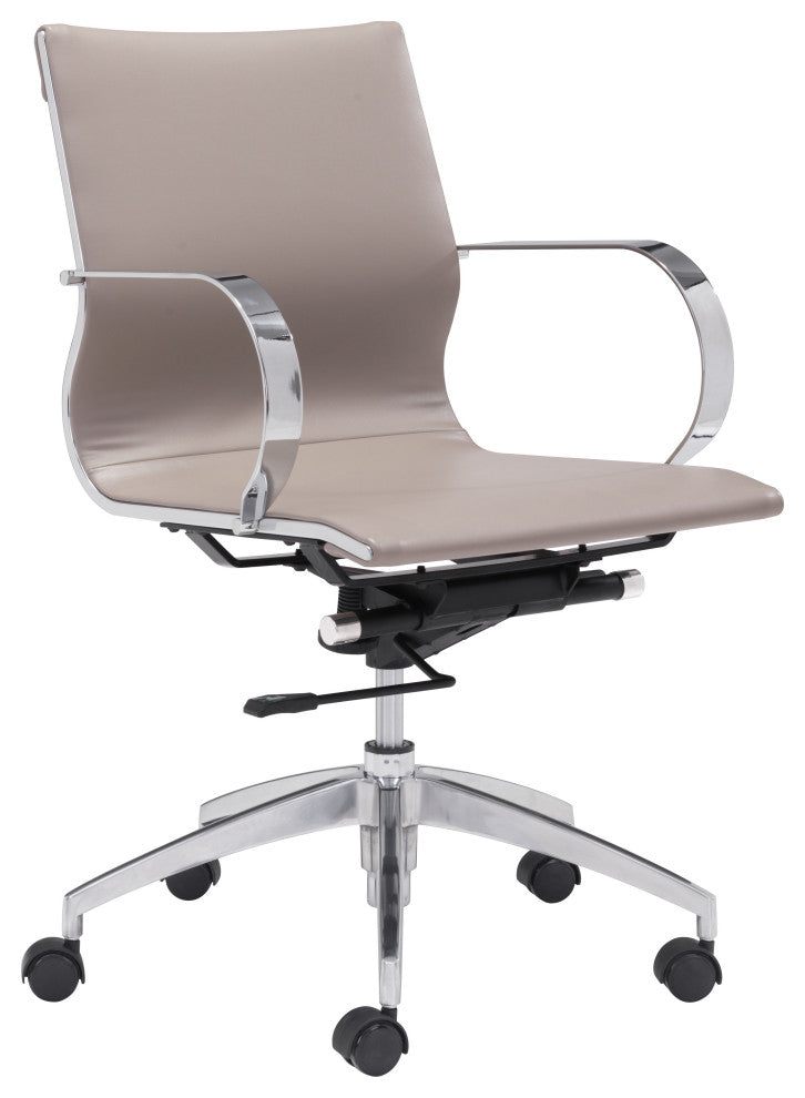 Glider Low Back Office Chair Taupe