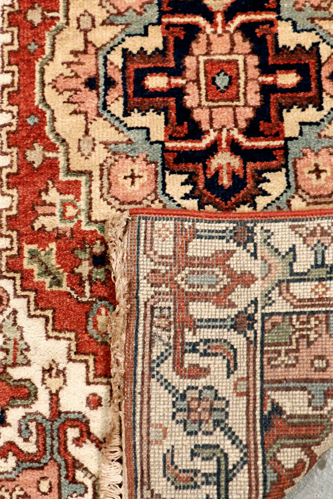 Pasargad Home Serapi Collection Hand-Knotted Rust Wool Area Rug, 2'8"x10'
