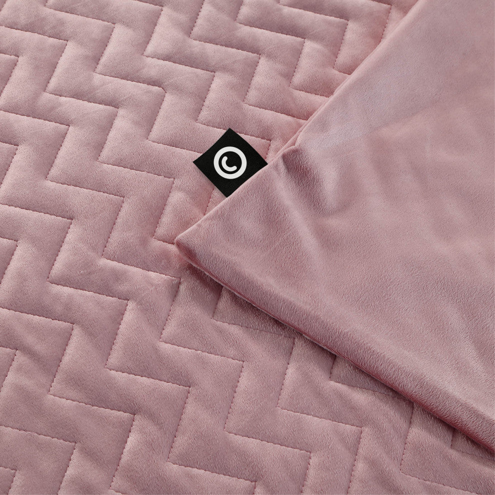 Cozy Tyme Kiyomi Weighted Blanket, Blush, 48"x72", 12LB