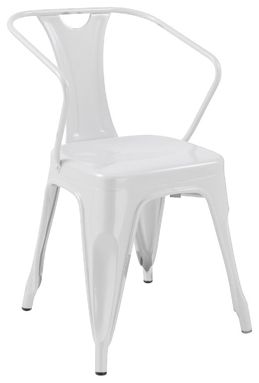 Midcentury Style Dining Chairs, Set of 4, White