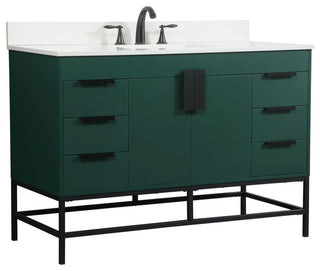 Home Living 22" Modern Green-Light Bathroom Vanity