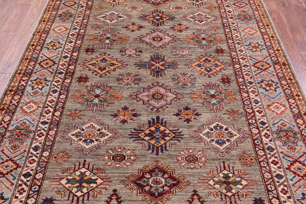6' 0" X 8' 6" Super Kazak Hand Knotted Wool Rug - Q12939