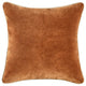 Harriet Velvet Throw Pillow by Kosas Home, Hazel Brown, 22x22