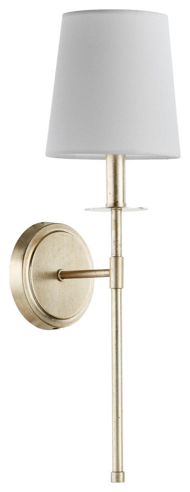 Quorum 514-1-60 One Light Wall Mount, Aged Silver Leaf Finish
