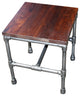 Anaheim Side Occasional Table in a Industrial Dark Wood Finish on Solid Wood