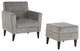 Theo Accent Chair+Ottoman, Theo Gray