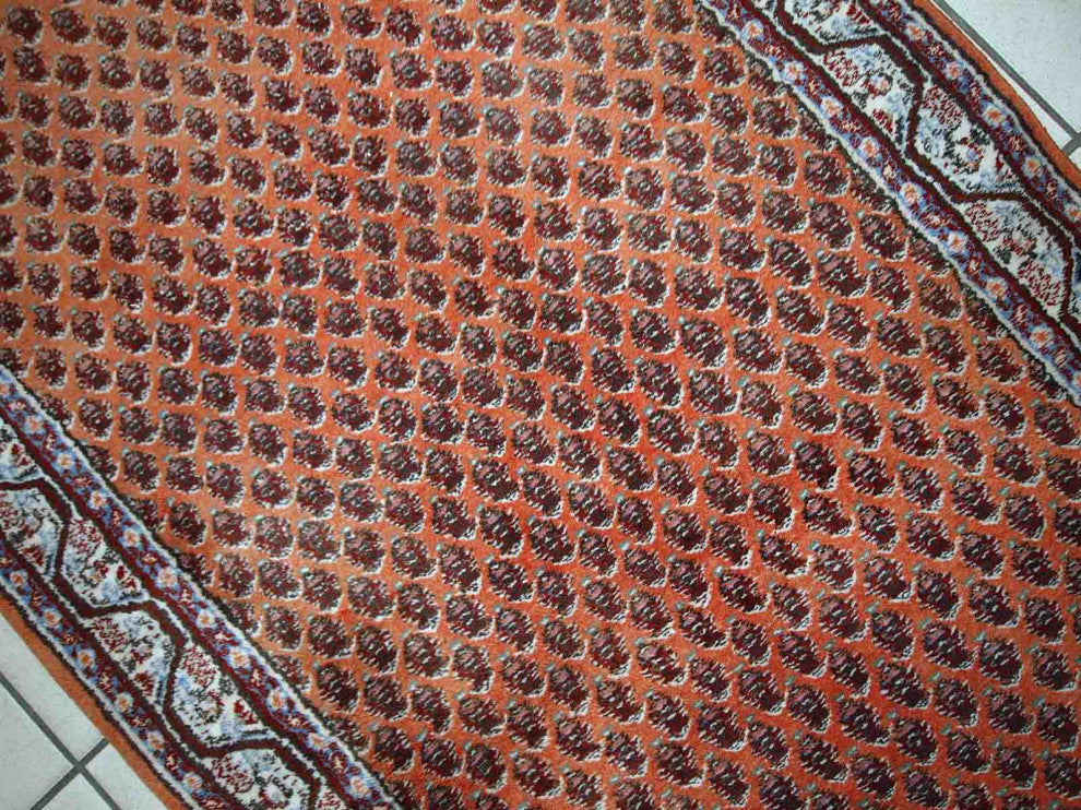 Handmade Vintage Indian Seraband Rug, 3'x6.3', 94cmx194cm 1980s