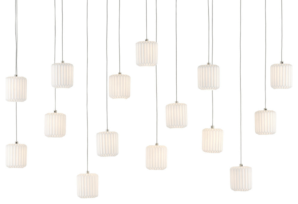Dove Rectangular 15-Light Multi-Drop Pendant