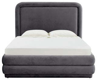 Briella Dark Grey Velvet Bed in Full