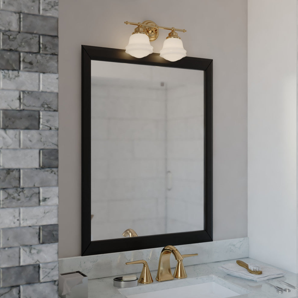 Vaxcel Lighting W0452 Huntley 2 Light 16"W Vanity Light - Natural Brass