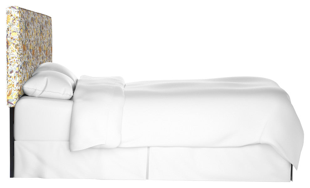 Phoebe Box Seam Headboard, Bali Lion Ochre, Full