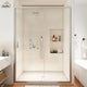 48-in x 72-in Framed Sliding Shower Door, Brushed Nickel
