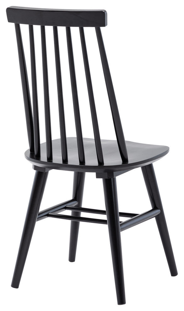 Duhome Spindle Back Wood Dining Room Windsor Chairs, Black, Set of 2