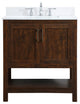 Elegant VF16030EX-BS 30"Single Bathroom Vanity, Espresso With Backsplash