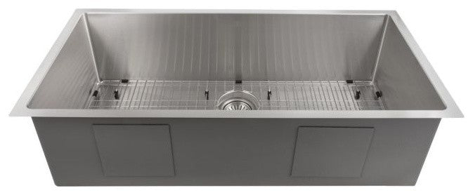 ZLINE Undermount Single Bowl Sink in Stainless Steel with Bottom Grid