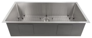 ZLINE Undermount Single Bowl Sink in Stainless Steel with Bottom Grid