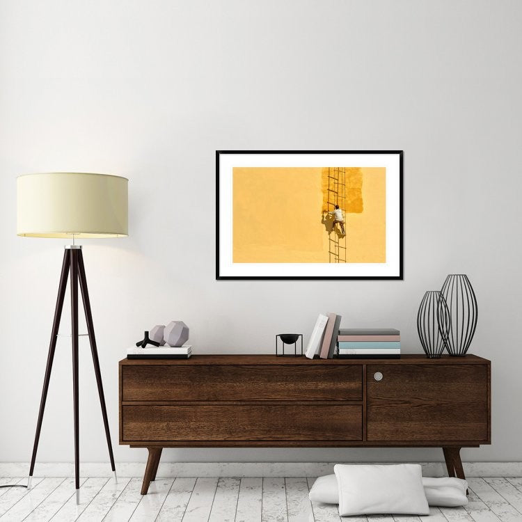 "Der Anstreicher" Framed Digital Print by Anette Ohlendorf, 44x30"