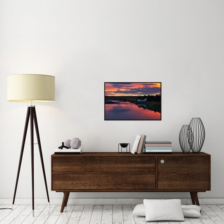 "White River" Framed Canvas Giclee by Brin Ingibergsson-Bragi, 31x21"