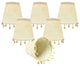 5" Ruche Pleated Empire, Eggshell, Clip-On Chandelier Shade, Set of 6