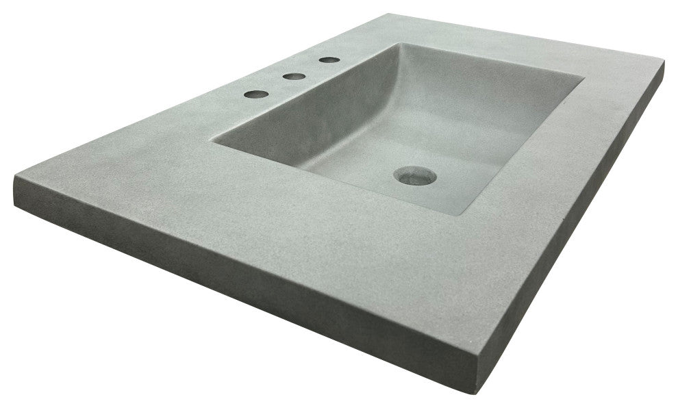 42" Single Bathroom Cement Vanity Top with Sink