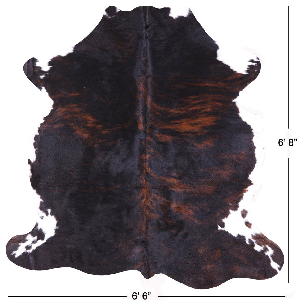 Organic Natural Hair-On Cowhide Area Rug 6' 8" X 6' 6" C1708