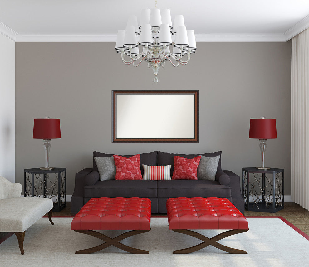 Wall Mirror Choose your Custom Size, Cyprus Walnut