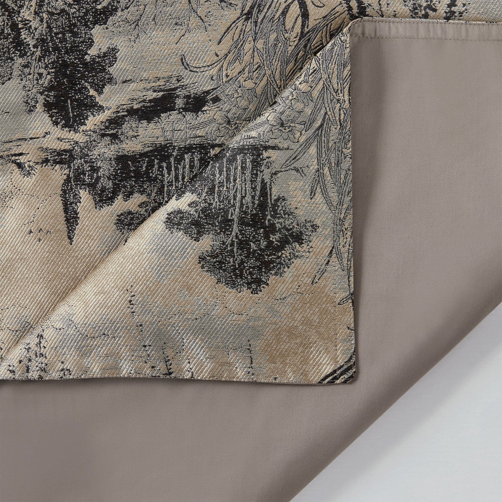 Pastoral Jacquard Comforter Set, 3 Piece, Champagne, Queen