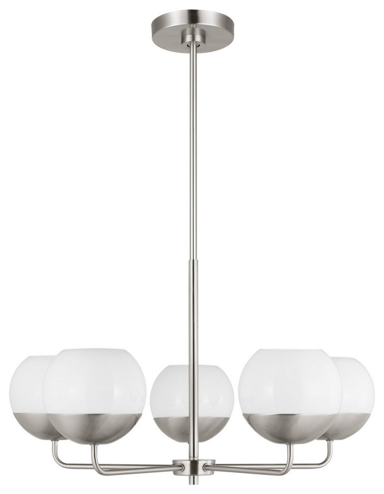 Alvin 5-Light Chandelier, Brushed Nickel