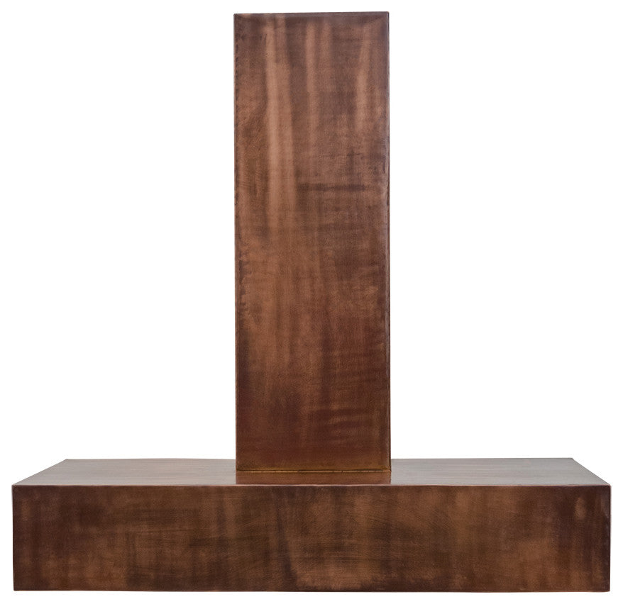 36" 735 CFM Chimney Smooth Copper Wall Mount Range Hood, Slim Baffle Filters