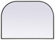 Metal Frame Arch Mirror 42X30 Inch, Black