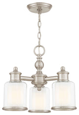 Middlebush 3-Light Convertible Mini Chandelier/Ceiling Mount, Brushed Nickel