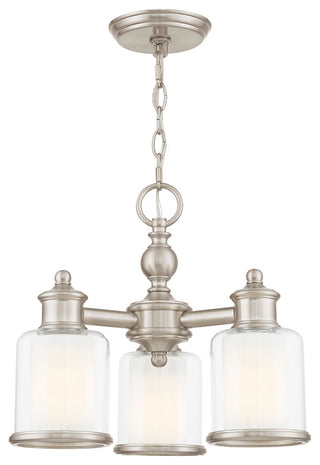 Middlebush 3-Light Convertible Mini Chandelier/Ceiling Mount, Brushed Nickel