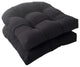 Fresco Wicker Seat Cushion, Set of 2, Black