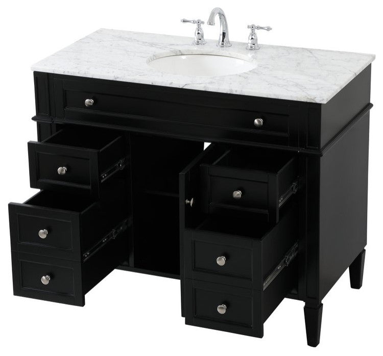 Elegant Decor Park Avenue Bathroom Vanity Black