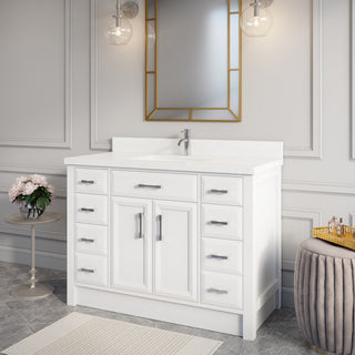 Calais 48" Bathroom Vanity, White