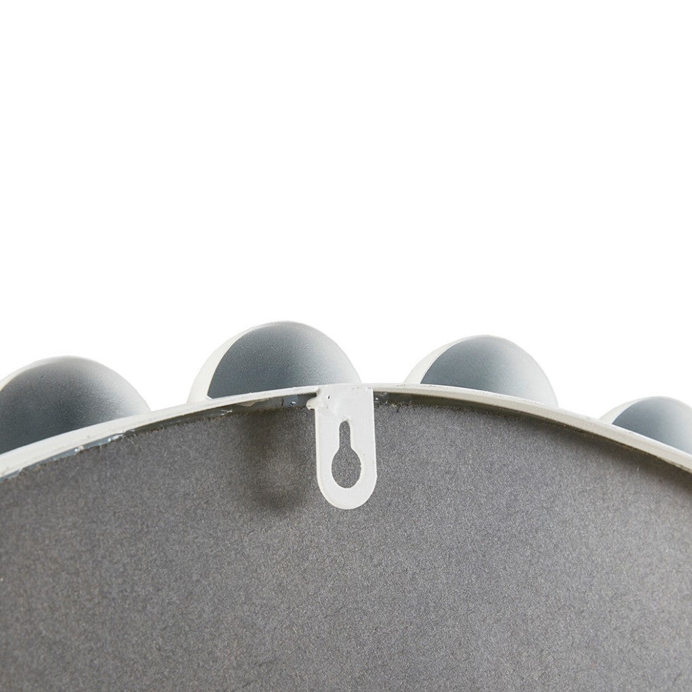 Madison Park Signature 27" White Round Iron Framed Wall Decor Mirror