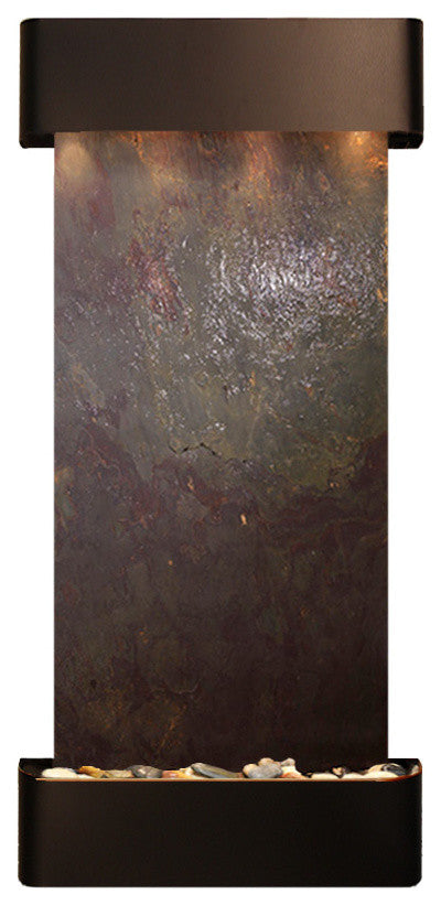 Cascade Springs Water Fountain, Multi-Color, Blackened Copper, Roun