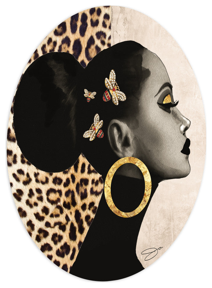 Beautiful Woman Printed Wall Art Unframed Free Floating Tempered Glass