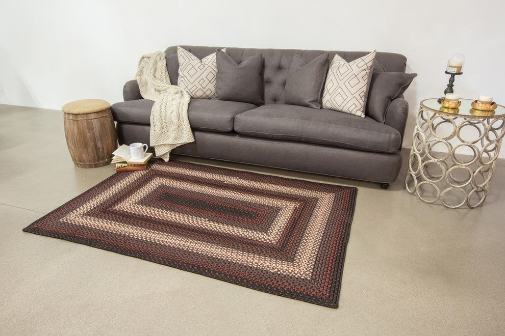 Homespice Decor Montgomery Indoor/Outdoor Braided Rug 4'x6', Rectangle