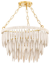 1 Light Pendant, Aged Brass