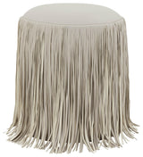 Shag Me Ottoman, Gray